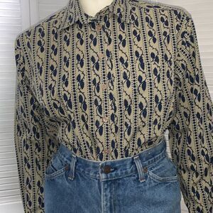 Cabin Creek Retro Western‎ Button Down Top Size Medium